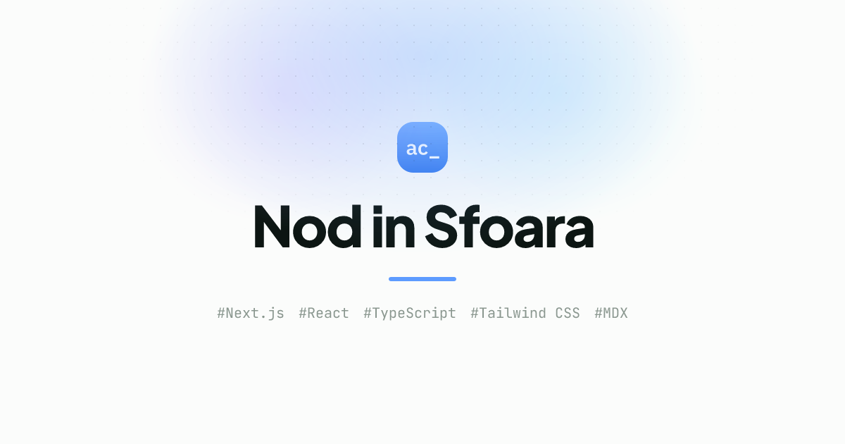 Nod in Sfoara cover